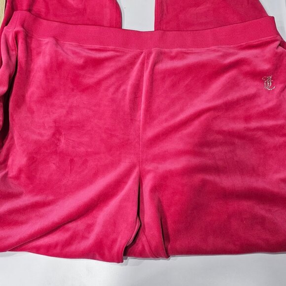 Juicy Couture Rib Waist Long Velour Pant - Picture 7 of 8